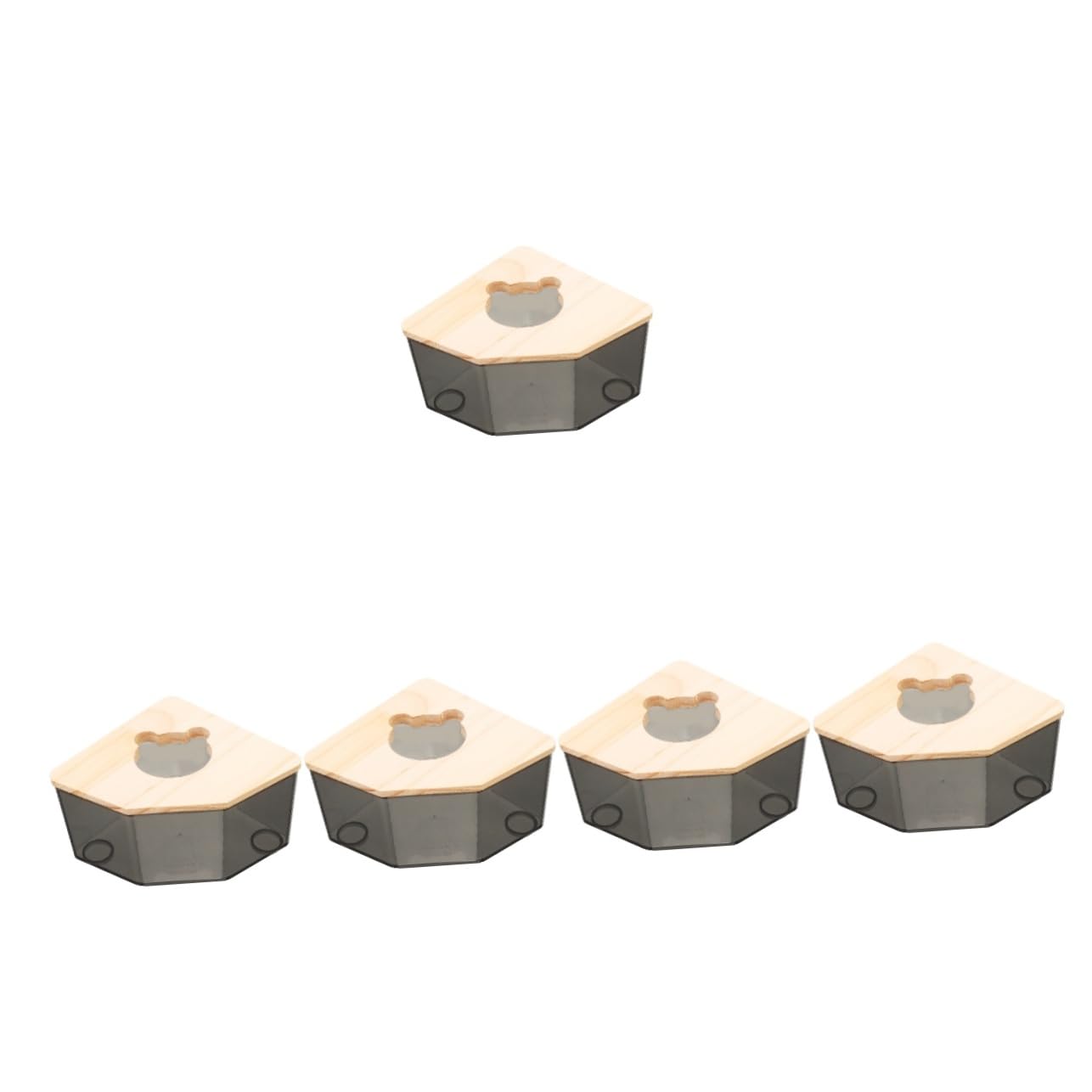 INOOMP 5piezas Caja De Baño De Arena para Hámster y Chinchilla Inodoro Transparente Antisalpicaduras Accesorio Práctico para Mascotas Pequeñas para Baños y Excavaciones