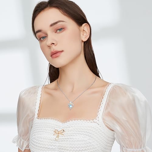 Collier en argent sterling 925 et véritable pierre de lune - 6