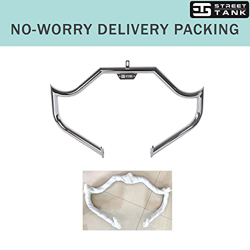 Fat 1-1/2" Engine Guards, Meat-Hook Killing Looks Crash Bars, Gloss Black Highway Bars For 2000-2017 Harley Softail Fl Models Deluxe Fat Boy Slim Heritage Springer -Chrome #TOP5