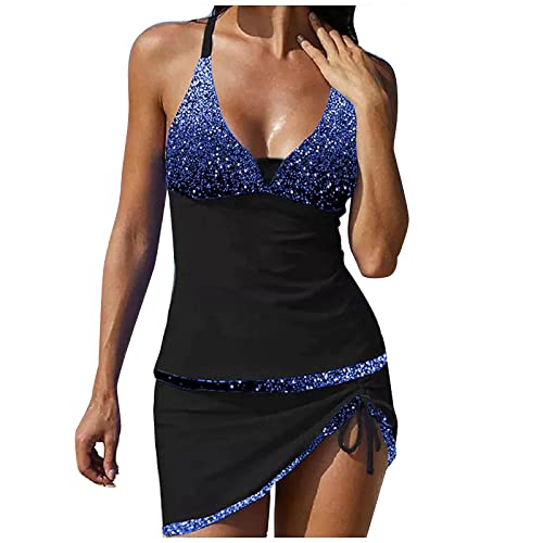 Bekinini Bauchweg Push Up Badeanzug Damen Tankini Set Monokini Mit...