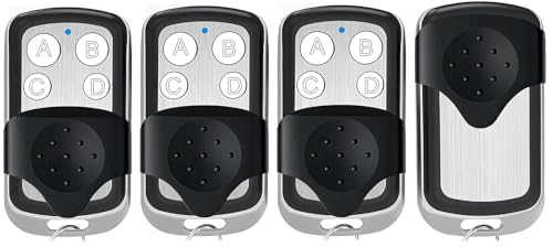 JUXINE 4 Stück 433 MHz Fernbedienung Klonen,Fernbedienung garagentor,Handsender kompatibel mit Marantec für Garagentor, Schalter Licht, Rollladenschalter (4)