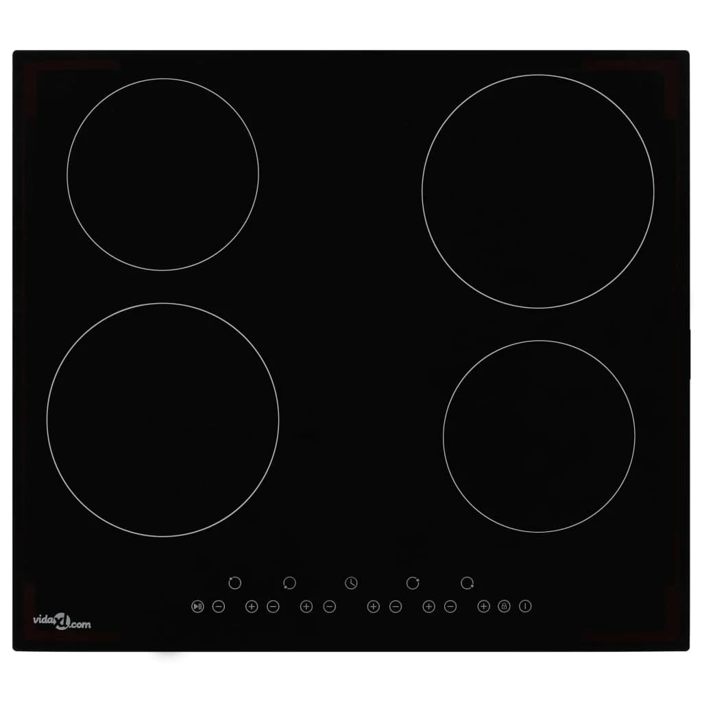 vidaXL Piano Cottura Induzione 4 Zone Controlli Touch Vetro 77cm 7000W - PagineGialle