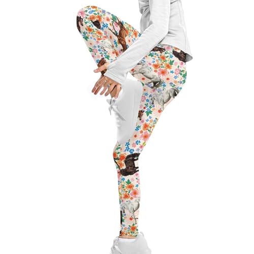 Girls Legging High Waist Long Yoga Pants Casual Dance Running Athletic Pants Active Leggings Tights for Kids4