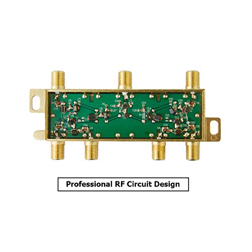 ANTOP ANTENNA 8541717386 Antop 6 Way Coaxial Splitter for TV Antenna and Satellite 18K Gold-Plated Chassis 2GHz - 5-2050MHz All Port DC Power Passing - Thumbnail 5