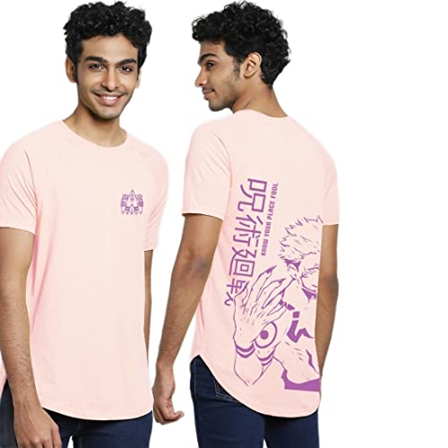 Image of Bewakoof Men's Printed 100% Cotton T-Shirt - Regular Fit, Round Neck, Half Sleeves