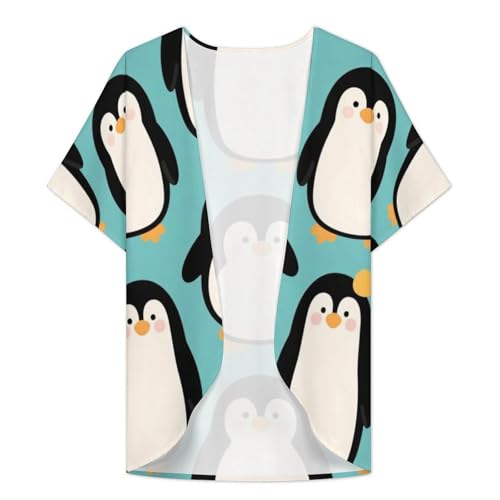 2025 Women's Girls Summer Cardigan Open Front Short Sleeve Cover Ups3