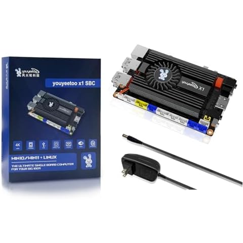 youyeetoo X1 - N5105 x86 Windows Linux Single Board Computer - Mini PC - Dual 4K Media Server- Dual M.2 Slots Support 2280 NVMe mSATA SSD/WiFi 6 Moudle - PCIE 3.0,NFC (X1(8GB RAM, no eMMC)) Cover