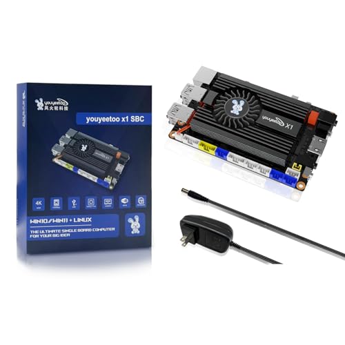 youyeetoo X1/X1S - N5105 x86 Windows Linux Single Board Computer - Mini PC Dual 4K Media Server-Dual M.2 Slots Support 2280 NVMe mSATA SSD/WiFi 6 Moudle PCIE 3.0 NFC (X1(16GB RAM no eMMC))