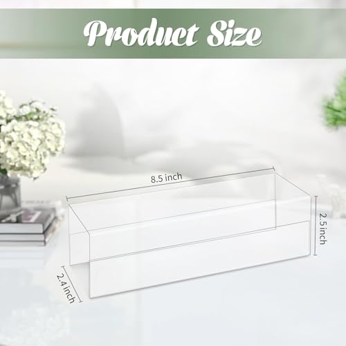 20 Pieces 2.25 Inch Cubicle Name Plate Holders Cubicle Name Tags Clear Cubicle Name Sign Bulk for Office Home Classroom Library 8.5 x 2.5 x 2.4 Inch by SMAODSGN - Image 2