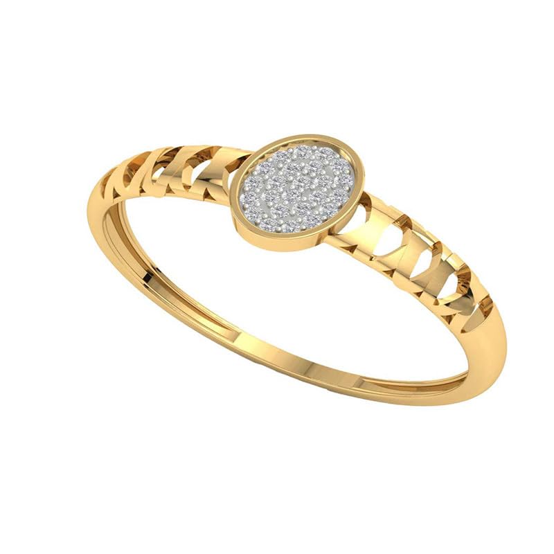 Image of DISHIS 14K /18K Yellow Gold Diamond Ring for Women