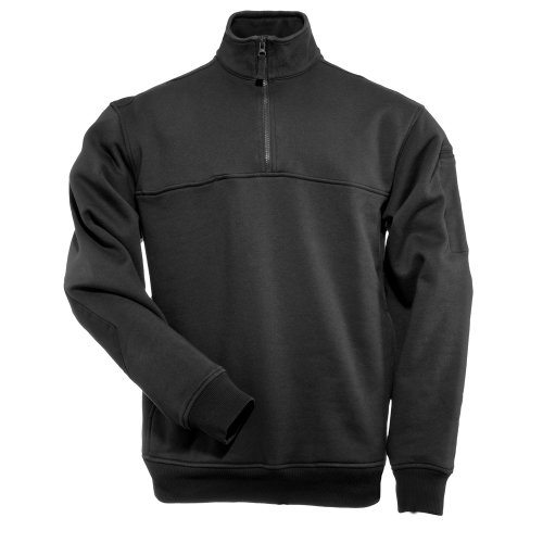5.11 Tactical Job Shirt 1/4 Zip,Black,Medium