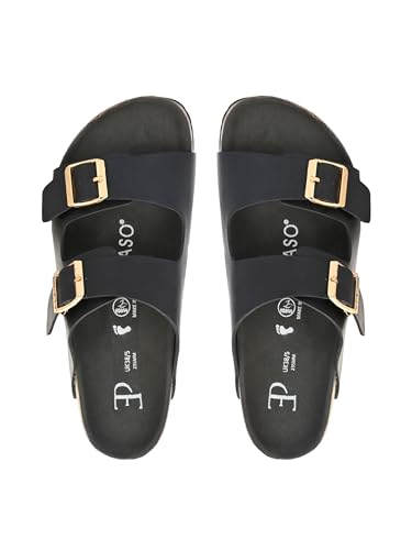 Image of EL PASO Leather Fashion Sandals Casual Platform Heels Wedges Cork Sole Sandal for Women & Girls