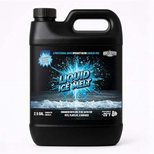 Home and Country USA Liquid Ice Melt &ndash; Fast-Acting, Deicer for Driveways, Sidewalks, and Steps...