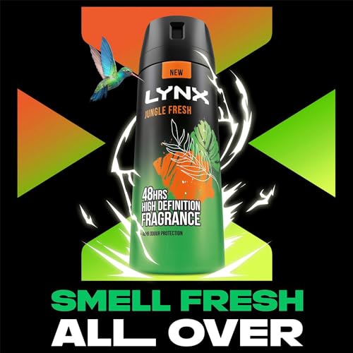 Lynx XL Body Spray Jungle Fresh 48H High Definition Fragrance with Sweat Protection Deodorant Spray for Men with Unique Scent of Palm Leaves and Amber, 200ml Pack of 3 - Image 5