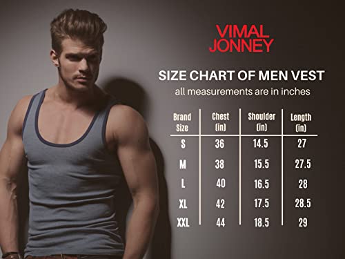 Image of Mack Jonney Regular Fit Cotton Solid Gym Vest for Men (Pack of 2)-V SL ANT RST 02-P