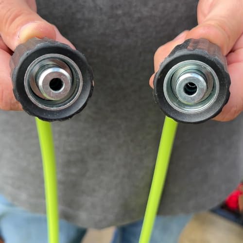 Image of Flexzilla Pressure Washer Replacement Hose, 5 /16 in. x 50 ft., 3100 PSI, M22 Fittings, No-Kink, Lightweight, ZillaGreen