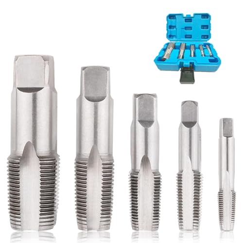 5-Teiliges BSP Gewindeschneider Set Zoll Gewindebohrer Set Gewindeschneider Kohlenstoffstahl Hochwertige Gewindebohrer aus Kohlenstoffstahl mit Aufbewahrungsbox-1/8\", 1/4\", 3/8\", 1/2\", 3/4\" 5-Teiliges BSP Gewindeschneider Set Zoll Gewindebohrer Set Gewindeschneider Kohlenstoffstahl Hochwertige Gewindebohrer aus Kohlenstoffstahl mit Aufbewahrungsbox-1/8\", 1/4\", 3/8\", 1/2\", 3/4\"