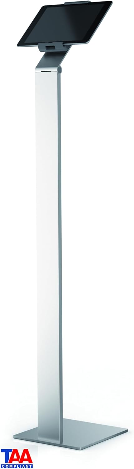 Silver Adjustable Floor Stand for Tablets 7-13 Inches