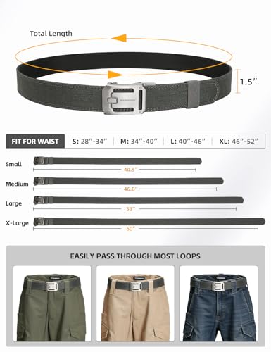 Image of IDOGEAR SPORTS Tactical Ratchet Belt 1.5 inch EDC & CCW Gun Belt For Men Reinforce 1000D Nylon Belt with Adjustable Quick-Release