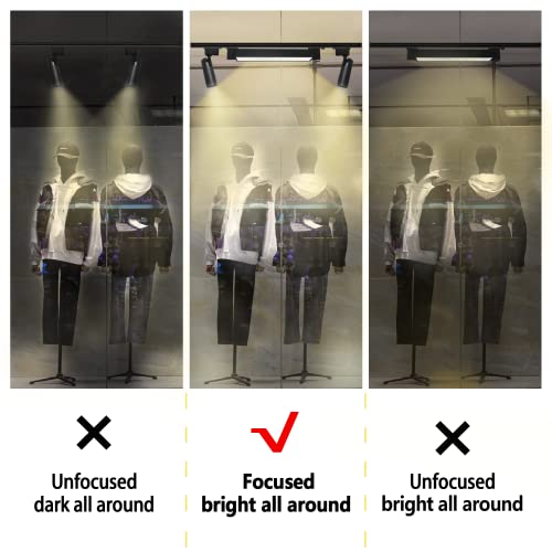 3 Pack H Type Led Track Lighting System Includ 3.28Ft Track Rail, 3000K Complete Track Lighting Kit, Floodlight Provide Light Compensation 20W Universal For Restaurant, Clothing Store, Living Room #TOP1