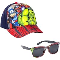 Marvel Avengers Gafas de Sol y Gorra para Niños, Diseño Los
