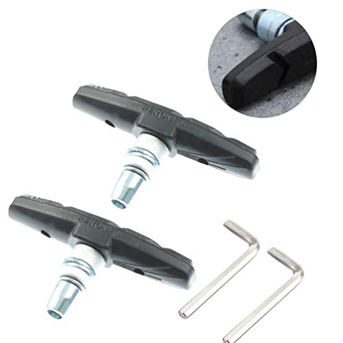 Conjunto de pastilhas de freio de bicicleta Besportble, sapatos de freio em V, sem ruído, sem desliz