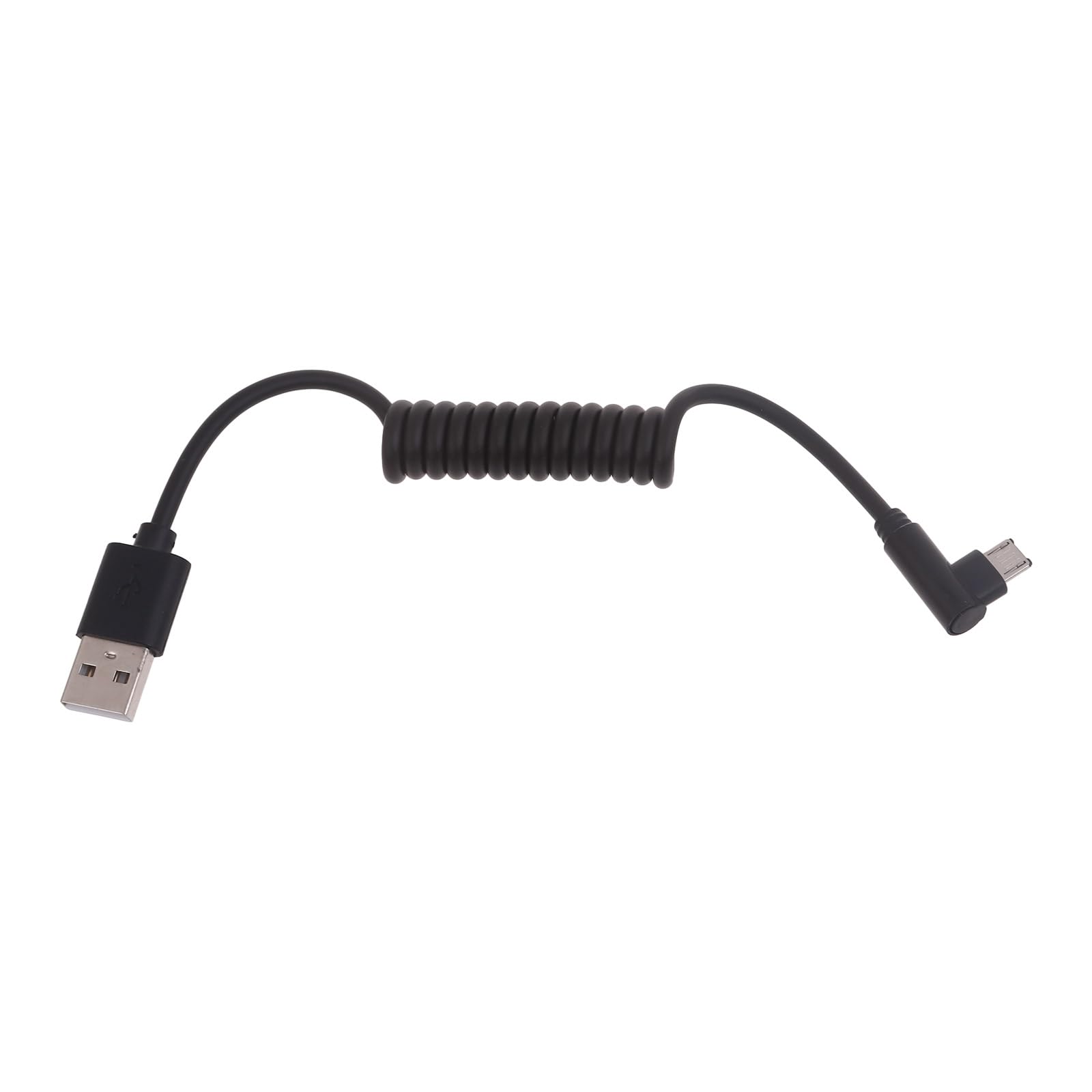 Fentency 60W Fast Charging Cable Spring Coiled USB A to USB Extension Cord Flexible 480Mbps Data Sync Cord for