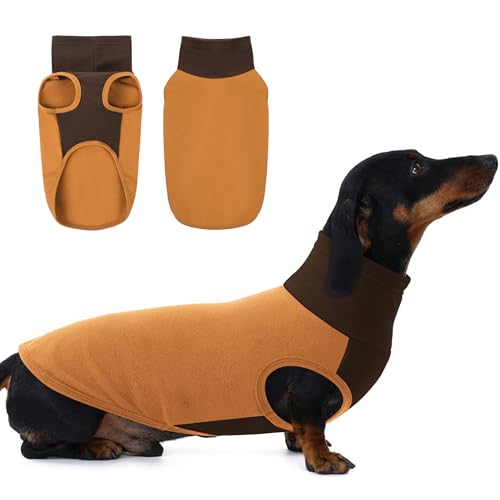 KONVINIT Hundepullover Fleece für Mittelgroße & Große Hunde (M-5XL) Ohne Ärmel mit Stehkragen Weich & Warm