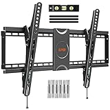 EINFACHE MONTAGE - Komplette Montageteile ermöglichen eine problemlose Installation. Einfaches Verriegeln und Lösen Ihres Fernsehgeräts mit dem werkzeuglosen Schnellverschlusssystem - Ziehen Sie einfach das Seil an den Halterungen nach unten und bringen Sie das Fernsehgerät in Position. Lassen Sie dann das Seil los, um es zu verriegeln.