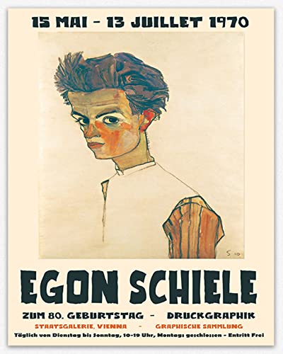 Exposition Egon Schiele affiche d'art de musée pour décoration murale haut de gamme