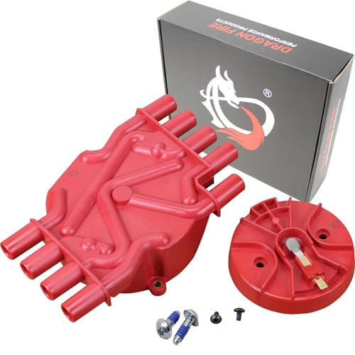DRAGON FIRE PERFORMANCE Heavy Duty Distributor Cap and Rotor Set Compatible Replacement With...