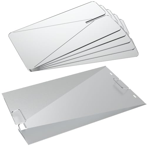 Image of Drip Pan Heat Baffle and Drip Tray Liner Kit for Traeger Woodridge Pellet Grill TFB86MLH, Stainless Heat Baffle with 5-Pack Disposable Drip Pan Linders for Traeger BAC818