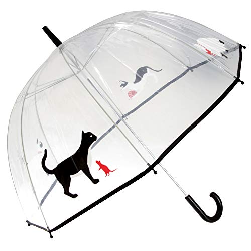 Drizzles - Parapluie Chat - Unisexe (Taille unique) (Noir)
