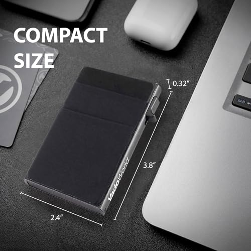 Slim Card Holder Wallet, Credit Card Organizer, RFID Blocking, Minimalist Wallet with Front Pocket for Cash, Airtag and Coins, Aluminum Metal Bank Card Holder Case3