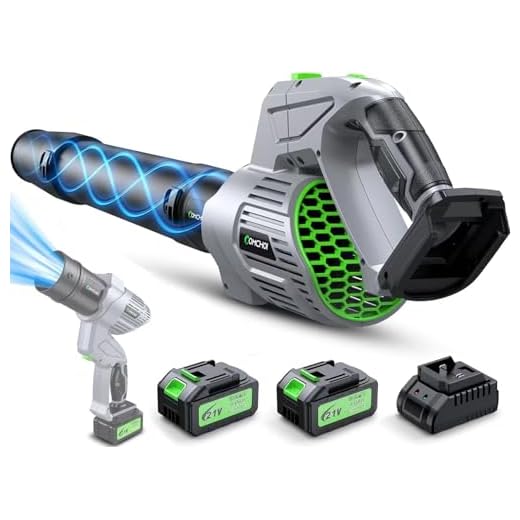 Electric Leaf Blower Cordless, 900,000 RPM, 2 x 4.0Ah Batteries & Charger, Handheld Leaf Blowers for Lawn Care, 5 Speed Mode, Portable Lightweight Grass Blower for Yard, Patio & Outdoor Use