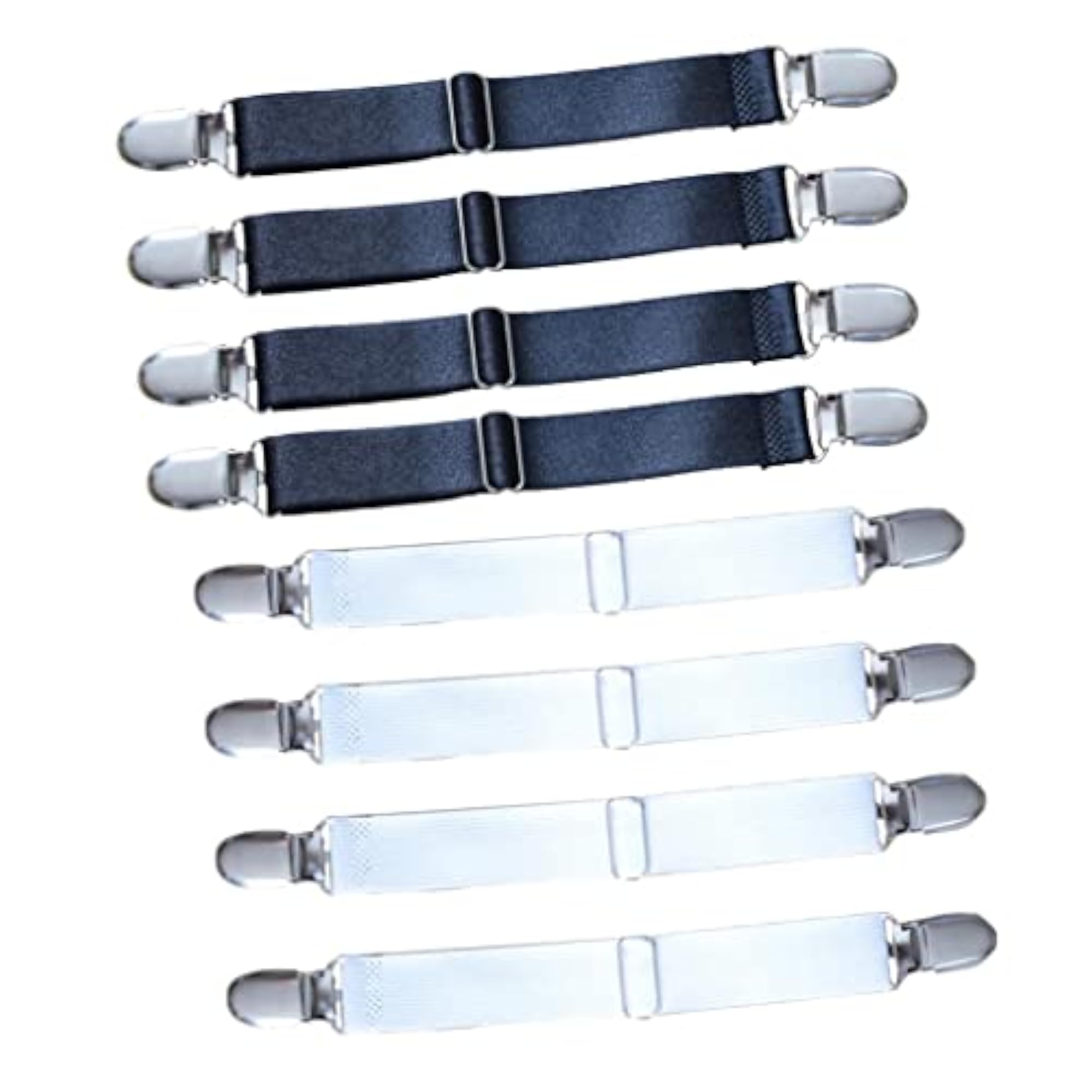8 Bed Sheet Grippers Suspenders Fastener Clips