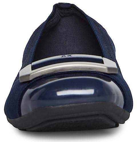 Image of Anne Klein Uplift Flats for Women - Textile Upper and Lining - Stretch Collar - 90 Flexibility - Square Cap Toe