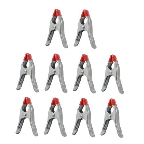 SEWACC Long Lasting Woodworking Clamp 10pcs Set Strong Spring Clip Carpentry Clip for Wood Metal Plastic -shape Clamp