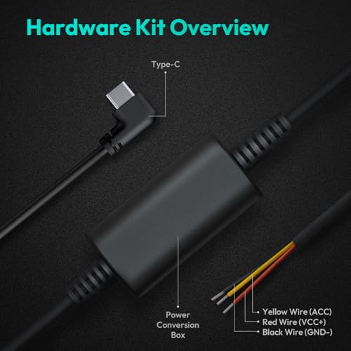 BOTSLAB Dashcam-Hardwire-Kit(Typ-C) für Dashcam G980H/G980H Pro/G980H 3 Kanal/G980H 4 Kanal 2
