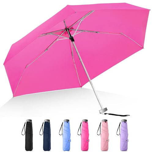 Lejorain Mini Travel for lightweight Umbrella - Small Cute Purse Umbrellas Rain Compact Lightweight Windproof Sun Women Paraguas