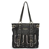 Boho Leather Purses and Handbags for Women Shoulder Satchel with Zipper-Work Travel Carry All Bag...