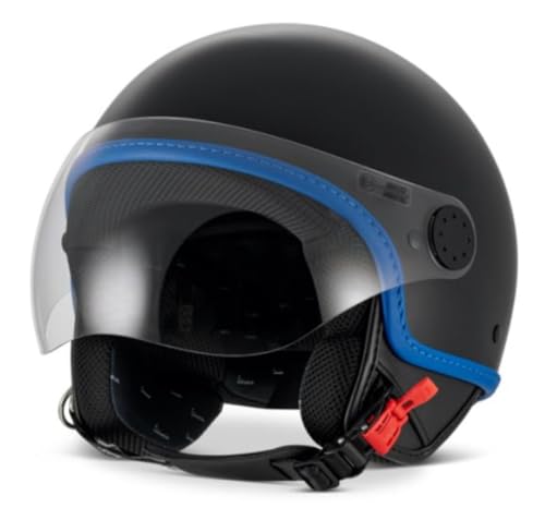 Piaggio Visor 4.0 Demi Jethelm Schwarz Matt XL
