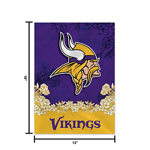 Image of Rico Industries NFL Standard /Primary 13 inch x 18 inch Double Sided Garden Flag - Great Gift for Men, Women, & Fans