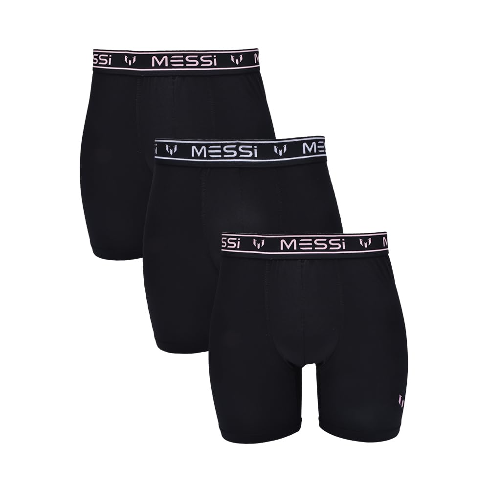 Messi Men's Pink 3Pk Stretch Boxer Briefs