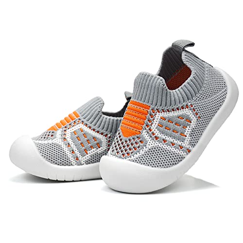 OAISNIT Baby Boy Girl Shoes Breathable Mesh Sneakers Lightweight Non-Slip Toddler Walking Shoes Infant First Walkers 6-24 Months, 3-grey, 18-24 Months Toddler