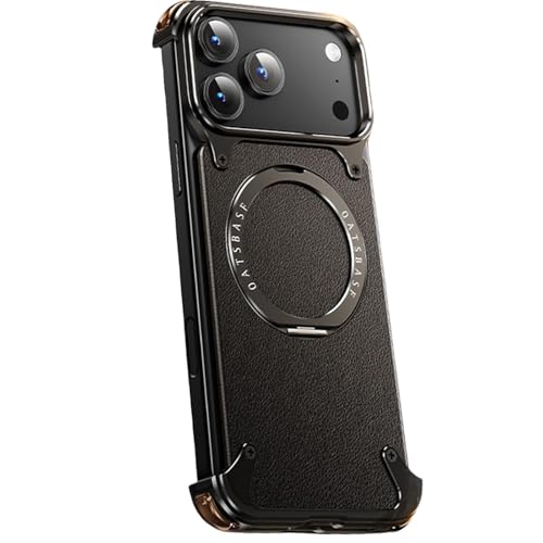 Coque cuir véritable iPhone 17 Pro Max bumper aluminium haut de gamme