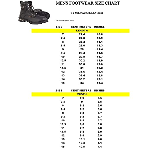 Image of Milwaukee Leather Men's Leather Lace-Up Riding Boots - Motorcycle Biker Footwear for Street & Daily Wear
