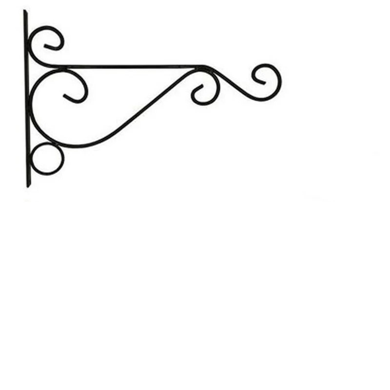 RGOEMHJ Iron Wall Hanging Rack 1PCS Flower Hook Bracket Hanger Art Plant Holder for Planter Flower(25x21cm-B)