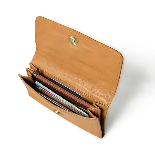 Cowhide Leather Wallet for Women – Handcrafted Tooled Sunflower Western Clutch – Hair-On Hide Purse with Snap Closure – Gift for Western Fashion Lovers4