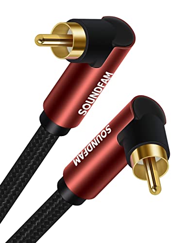 Soundfam Single 90 Degree Rca Cable 1M/3.3Ft Dual 90 Degree Rca Cable 1M/3.3Ft #TOP2